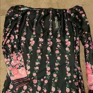 boohoo black floral dress!